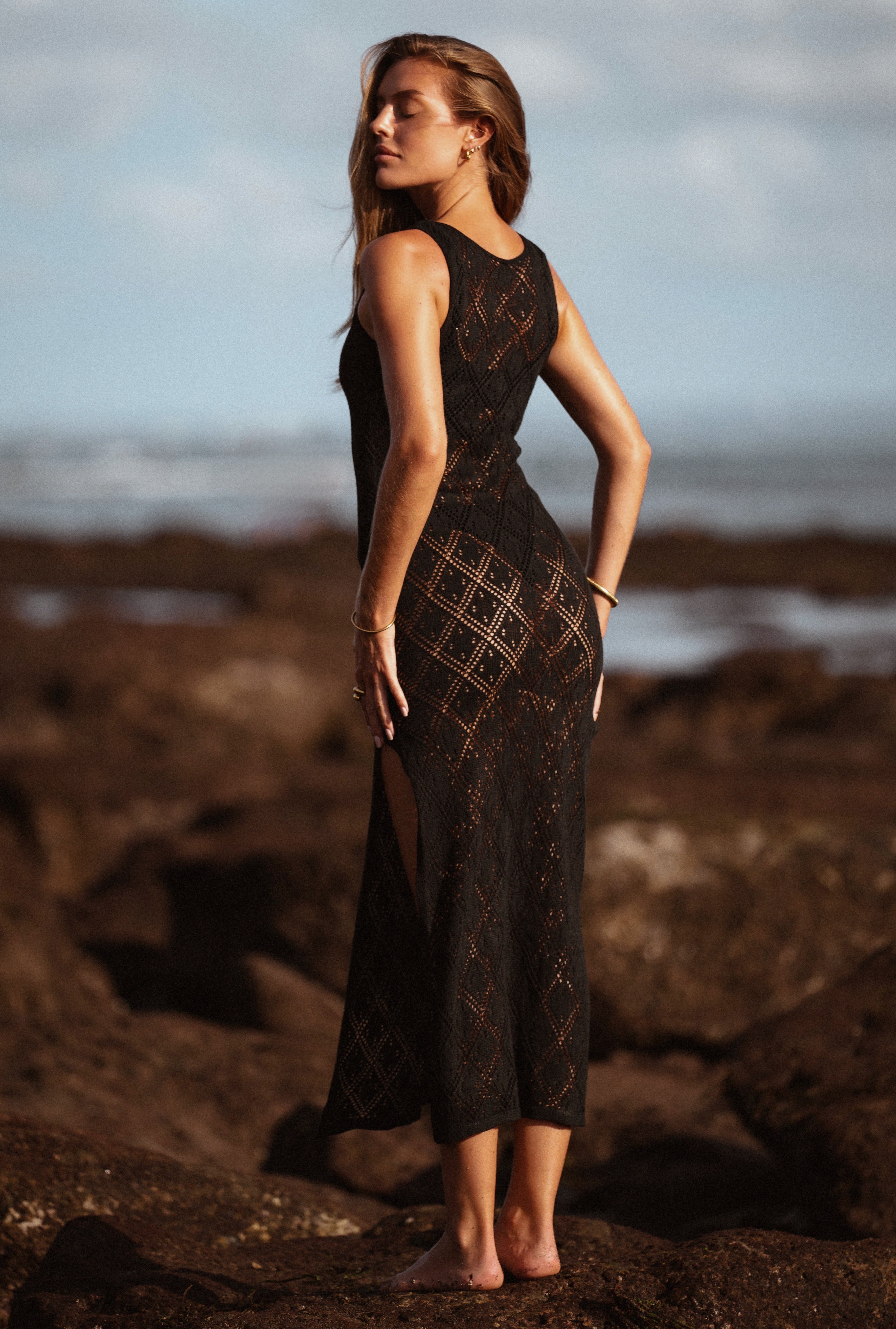 EBONY TROPIC COVER-UP DRESS