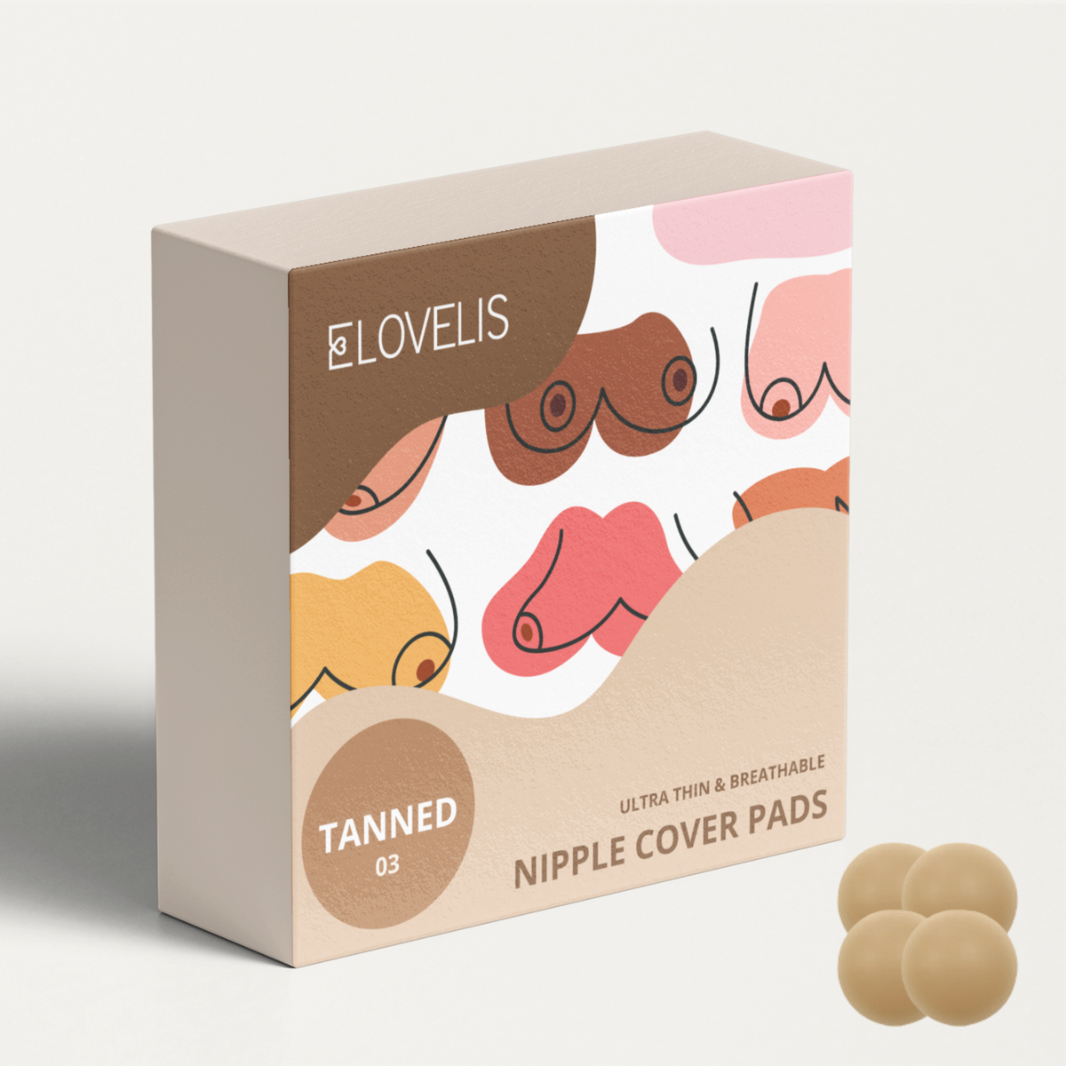2er Pack Nipple Cover Pads Inkl. Travel Bag